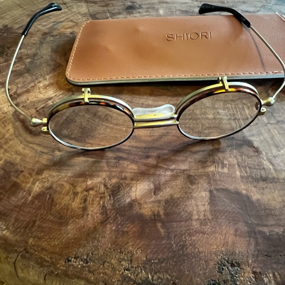 One of a kind Shiori Mens Flat folding glasses made in Japan - Picture 2 of 7